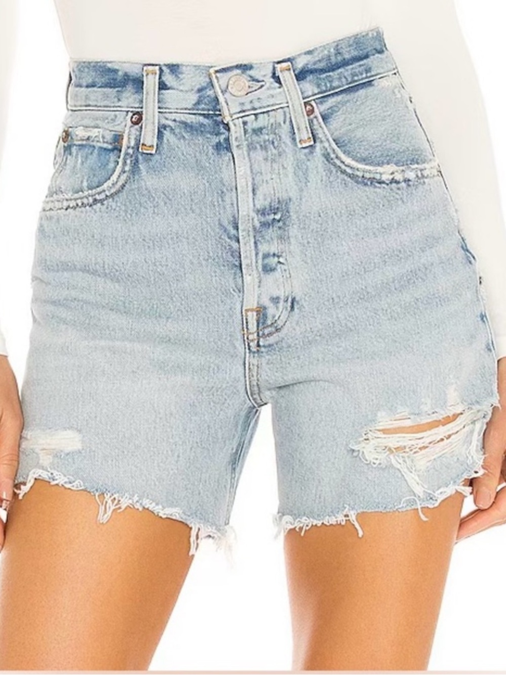 Agolde Riley Shorts In Groove